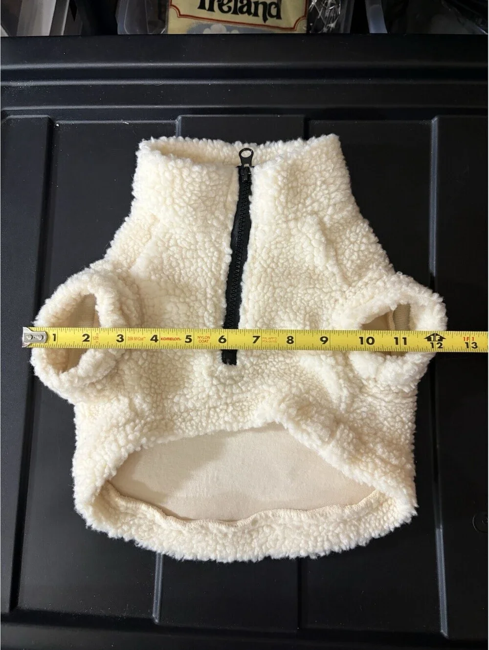 Dog Vest S Cream Sherpa Heart to Tail Zip Fleece Pet Jacket NWOT